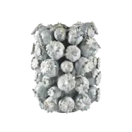 VILLA KOLLEKTION Elha vas/&ouml;verdrag, rund - ballad bl&aring; stengods