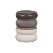 VTWONEN Bulb sidobord, runt - grå melerad keramik (Ø34Ø)