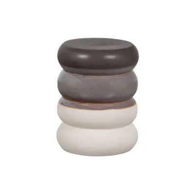 VTWONEN Bulb sidobord, runt - grå melerad keramik (Ø34Ø)