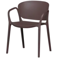 WOOOD BENT TRÄDGÅRDSSTOL PLAST LILA/BRUN