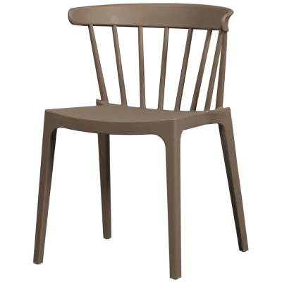 WOOOD BLISS TRÄDGÅRDSSTOL MED STÄNGER ORGANISK FIBER BRUN MELANGE