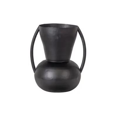 WOOOD EXCLUSIVE Siep vas, m. handtag, rund - svart järn