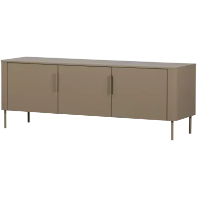 WOOOD Gunnar TV-bord, med 3 dörrar och 2 hyllor - lerbrun furu och metall (154x44)