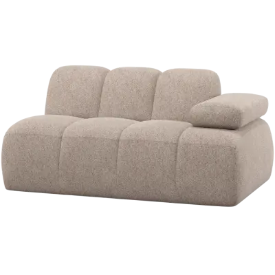 WOOOD Mojo 1,5-sits soffelement, med armstöd, höger - mörk sandull