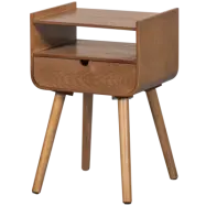 WOOOD Nils nattduksbord/sidobord, med 1 fack och 1 låda - naturfärgad MDF (36x30)
