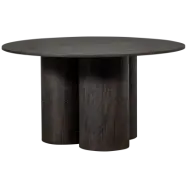 WOOOD OONA MATBORD RUNDT MED 3 BEN MDF MÖRKBRUNØ140CM