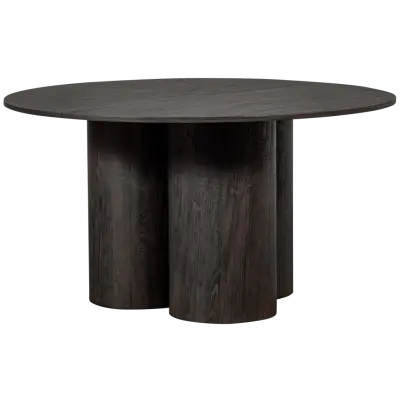 WOOOD OONA MATBORD RUNDT MED 3 BEN MDF MÖRKBRUNØ140CM