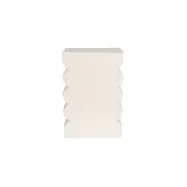 ZUIVER Curves pall, rektangulär - blank beige aluminium (21x30)