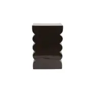 ZUIVER Curves pall, rektangulär - glänsande brun aluminium (21x30)