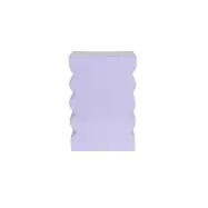 ZUIVER Curves pall, rektangulär - glänsande lila aluminium (21x30)