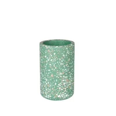 ZUIVER Fajen vas, rund - grön terrazzo