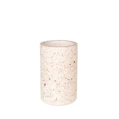 ZUIVER Fajen vas, rund - rosa terrazzo