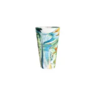 ZUIVER Konisk vas M, rund - flerf&auml;rgad harts